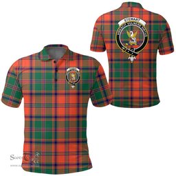 Scottish Stewart Of Appin Ancient Clan Tartan Polo Shirt - Crest Classic Scottish Plaid Tartan Plaid