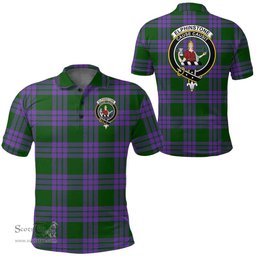 Scottish Elphinstone Clan Tartan Polo Shirt - Crest Classic Scottish Plaid Tartan Plaid