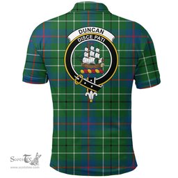 Scottish Duncan Ancient Clan Tartan Polo Shirt - Crest Classic Scottish Plaid Tartan Plaid