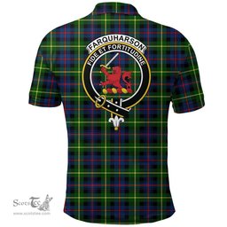 Scottish Farquharson Modern Clan Tartan Polo Shirt - Crest Classic Scottish Plaid Tartan Plaid