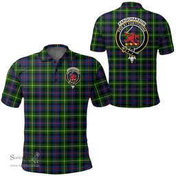 Scottish Farquharson Modern Clan Tartan Polo Shirt - Crest Classic Scottish Plaid Tartan Plaid
