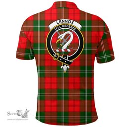 Scottish Lennox Modern Clan Tartan Polo Shirt - Crest Classic Scottish Plaid Tartan Plaid