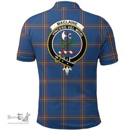 Scottish Maclaine Of Loch Buie Clan Tartan Polo Shirt - Crest Classic Scottish Plaid Tartan Plaid