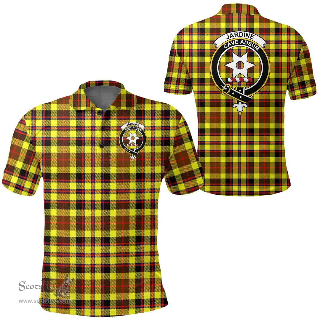 Scottish Jardine Clan Tartan Polo Shirt - Crest Classic Scottish Plaid Tartan Plaid