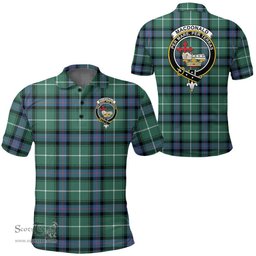 Scottish Macdonald Of The Isles Hunting Ancient Clan Tartan Polo Shirt - Crest Classic Scottish Plaid Tartan Plaid