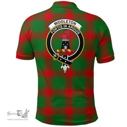 Scottish Middleton Modern Clan Tartan Polo Shirt - Crest Classic Scottish Plaid Tartan Plaid
