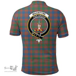 Scottish Macintyre Ancient Clan Tartan Polo Shirt - Crest Classic Scottish Plaid Tartan Plaid