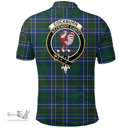 Scottish Cockburn Ancient Clan Tartan Polo Shirt - Crest Classic Scottish Plaid Tartan Plaid