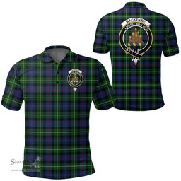 Scottish Mackenzie Modern Clan Tartan Polo Shirt - Crest Classic Scottish Plaid Tartan Plaid