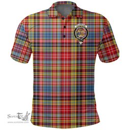 Scottish Drummond Of Strathallan Clan Tartan Polo Shirt - Crest Classic Scottish Plaid Tartan Plaid