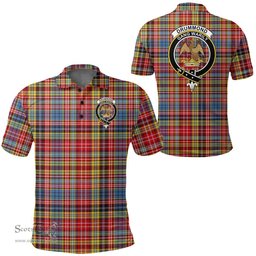 Scottish Drummond Of Strathallan Clan Tartan Polo Shirt - Crest Classic Scottish Plaid Tartan Plaid