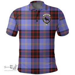 Scottish Rutherford Clan Tartan Polo Shirt - Crest Classic Scottish Plaid Tartan Plaid