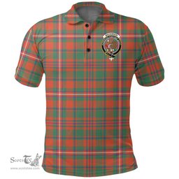 Scottish Mackinnon Ancient Clan Tartan Polo Shirt - Crest Classic Scottish Plaid Tartan Plaid