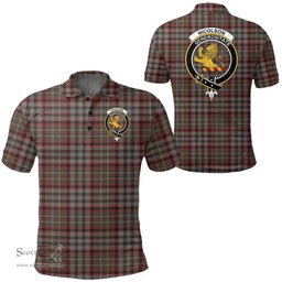 Scottish Nicolson Hunting Weathered Clan Tartan Polo Shirt - Crest Classic Scottish Plaid Tartan Plaid