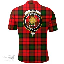Scottish Kerr Modern Clan Tartan Polo Shirt - Crest Classic Scottish Plaid Tartan Plaid