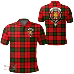 Scottish Kerr Modern Clan Tartan Polo Shirt - Crest Classic Scottish Plaid Tartan Plaid