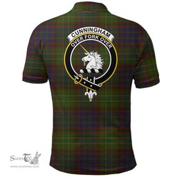 Scottish Cunningham Hunting Modern Clan Tartan Polo Shirt - Crest Classic Scottish Plaid Tartan Plaid