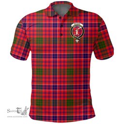 Scottish Macrae Modern Clan Tartan Polo Shirt - Crest Classic Scottish Plaid Tartan Plaid