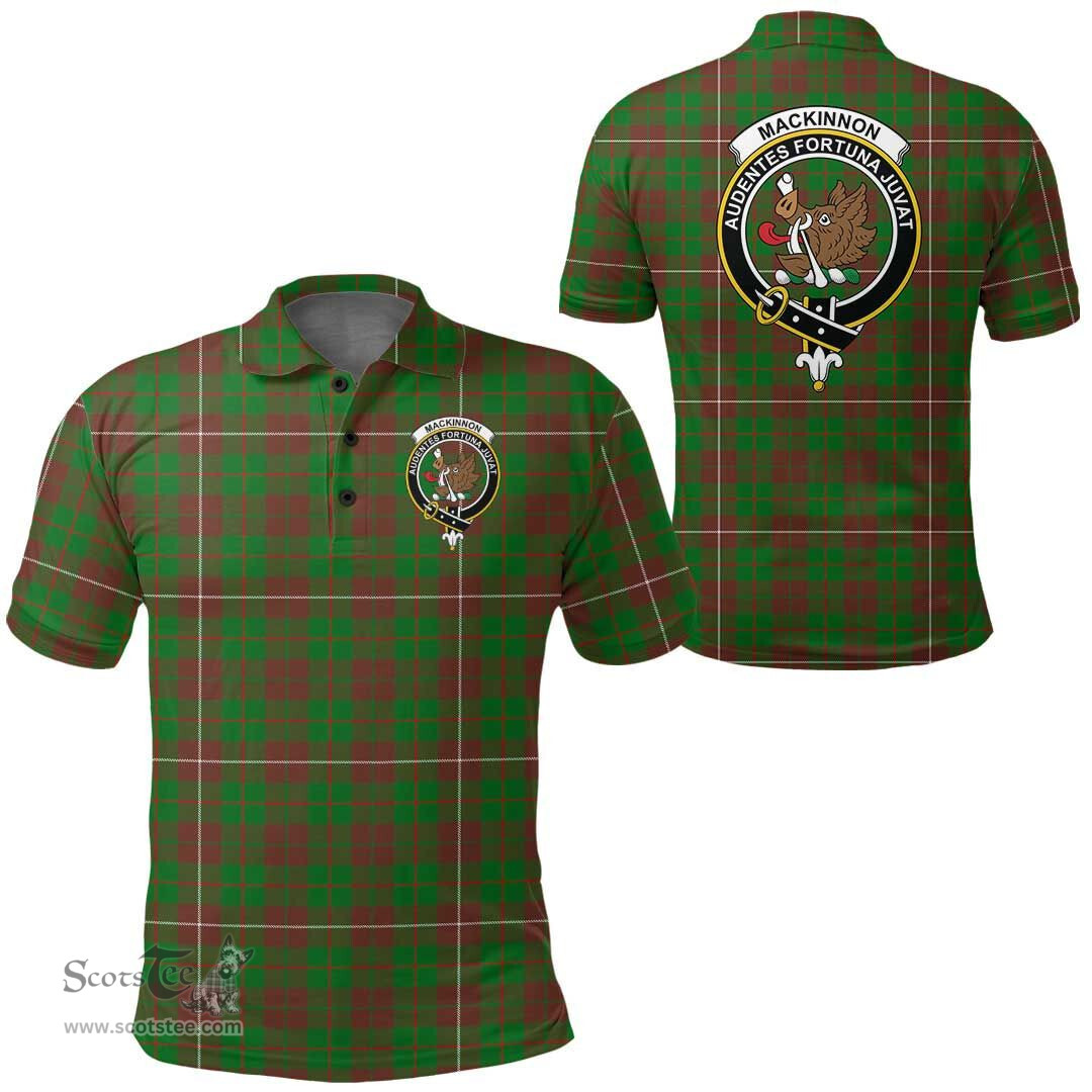 Scottish Mackinnon Hunting Modern Clan Tartan Polo Shirt - Crest Classic Scottish Plaid Tartan Plaid