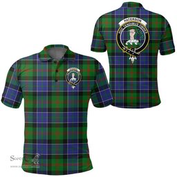 Scottish Paterson Clan Tartan Polo Shirt - Crest Classic Scottish Plaid Tartan Plaid