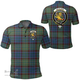 Scottish Nicolson Hunting Ancient Clan Tartan Polo Shirt - Crest Classic Scottish Plaid Tartan Plaid