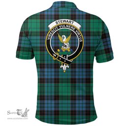 Scottish Stewart Old Ancient Clan Tartan Polo Shirt - Crest Classic Scottish Plaid Tartan Plaid