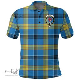 Scottish Laing Clan Tartan Polo Shirt - Crest Classic Scottish Plaid Tartan Plaid