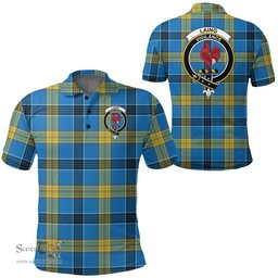 Scottish Laing Clan Tartan Polo Shirt - Crest Classic Scottish Plaid Tartan Plaid