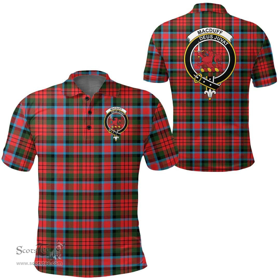 Scottish Macduff Modern Clan Tartan Polo Shirt - Crest Classic Scottish Plaid Tartan Plaid