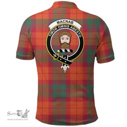 Scottish Macnab Ancient Clan Tartan Polo Shirt - Crest Classic Scottish Plaid Tartan Plaid