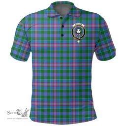 Scottish Pitcairn Hunting Clan Tartan Polo Shirt - Crest Classic Scottish Plaid Tartan Plaid