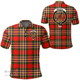 Scottish Macgill Modern Clan Tartan Polo Shirt - Crest Classic Scottish Plaid Tartan Plaid