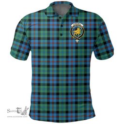 Scottish Campbell Of Cawdor Ancient Clan Tartan Polo Shirt - Crest Classic Scottish Plaid Tartan Plaid