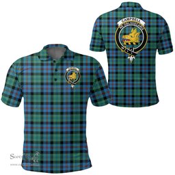 Scottish Campbell Of Cawdor Ancient Clan Tartan Polo Shirt - Crest Classic Scottish Plaid Tartan Plaid