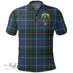 Scottish Macinnes Modern Clan Tartan Polo Shirt - Crest Classic Scottish Plaid Tartan Plaid