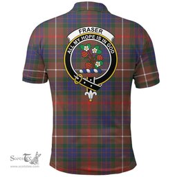 Scottish Fraser Hunting Modern Clan Tartan Polo Shirt - Crest Classic Scottish Plaid Tartan Plaid