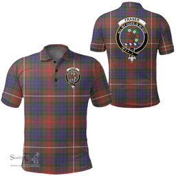 Scottish Fraser Hunting Modern Clan Tartan Polo Shirt - Crest Classic Scottish Plaid Tartan Plaid