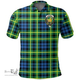 Scottish Campbell Of Breadalbane Ancient Clan Tartan Polo Shirt - Crest Classic Scottish Plaid Tartan Plaid