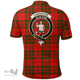Scottish Livingstone Modern Clan Tartan Polo Shirt - Crest Classic Scottish Plaid Tartan Plaid