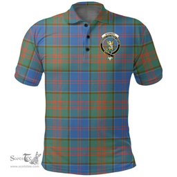 Scottish Stewart Of Appin Hunting Ancient Clan Tartan Polo Shirt - Crest Classic Scottish Plaid Tartan Plaid