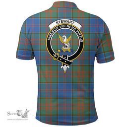 Scottish Stewart Of Appin Hunting Ancient Clan Tartan Polo Shirt - Crest Classic Scottish Plaid Tartan Plaid