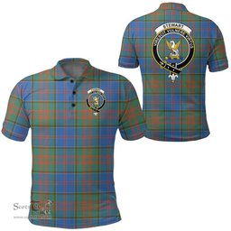 Scottish Stewart Of Appin Hunting Ancient Clan Tartan Polo Shirt - Crest Classic Scottish Plaid Tartan Plaid