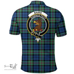 Scottish Baird Ancient Clan Tartan Polo Shirt - Crest Classic Scottish Plaid Tartan Plaid