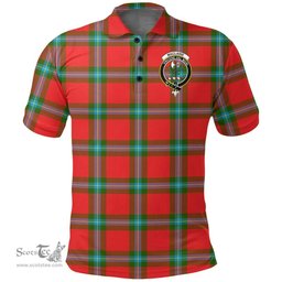 Scottish Maclaine Of Loch Buie Hunting Ancient Clan Tartan Polo Shirt - Crest Classic Scottish Plaid Tartan Plaid