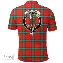 Scottish Maclaine Of Loch Buie Hunting Ancient Clan Tartan Polo Shirt - Crest Classic Scottish Plaid Tartan Plaid