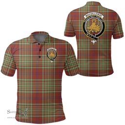 Scottish Macgillivray Hunting Ancient Clan Tartan Polo Shirt - Crest Classic Scottish Plaid Tartan Plaid