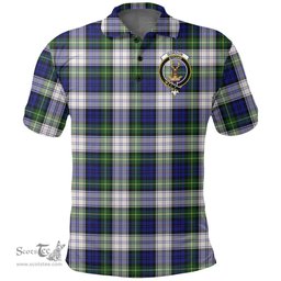 Scottish Gordon Dress Modern Clan Tartan Polo Shirt - Crest Classic Scottish Plaid Tartan Plaid