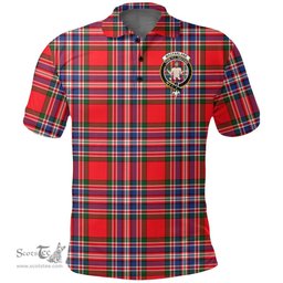 Scottish Macfarlane Modern Clan Tartan Polo Shirt - Crest Classic Scottish Plaid Tartan Plaid