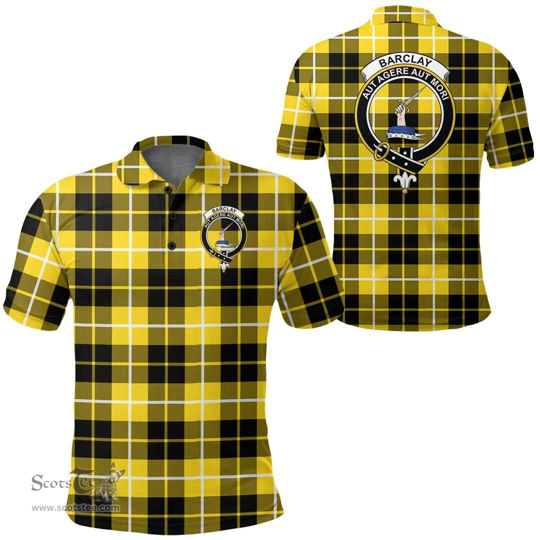 Scottish Barclay Dress Modern Clan Tartan Polo Shirt - Crest Classic Scottish Plaid Tartan Plaid