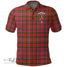 Scottish Macalister Modern Clan Tartan Polo Shirt - Crest Classic Scottish Plaid Tartan Plaid